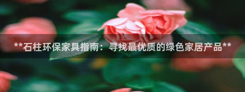 杏耀登陆测速：**石柱环保家具指南：寻找最优质的绿色家居产品