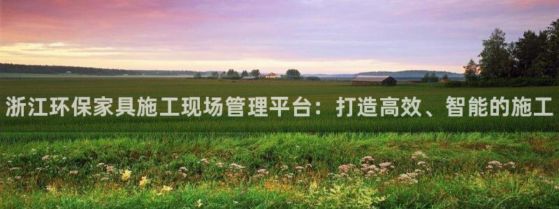 杏耀平台测：浙江环保家具施工现场管理平台：打造高效、智能的施